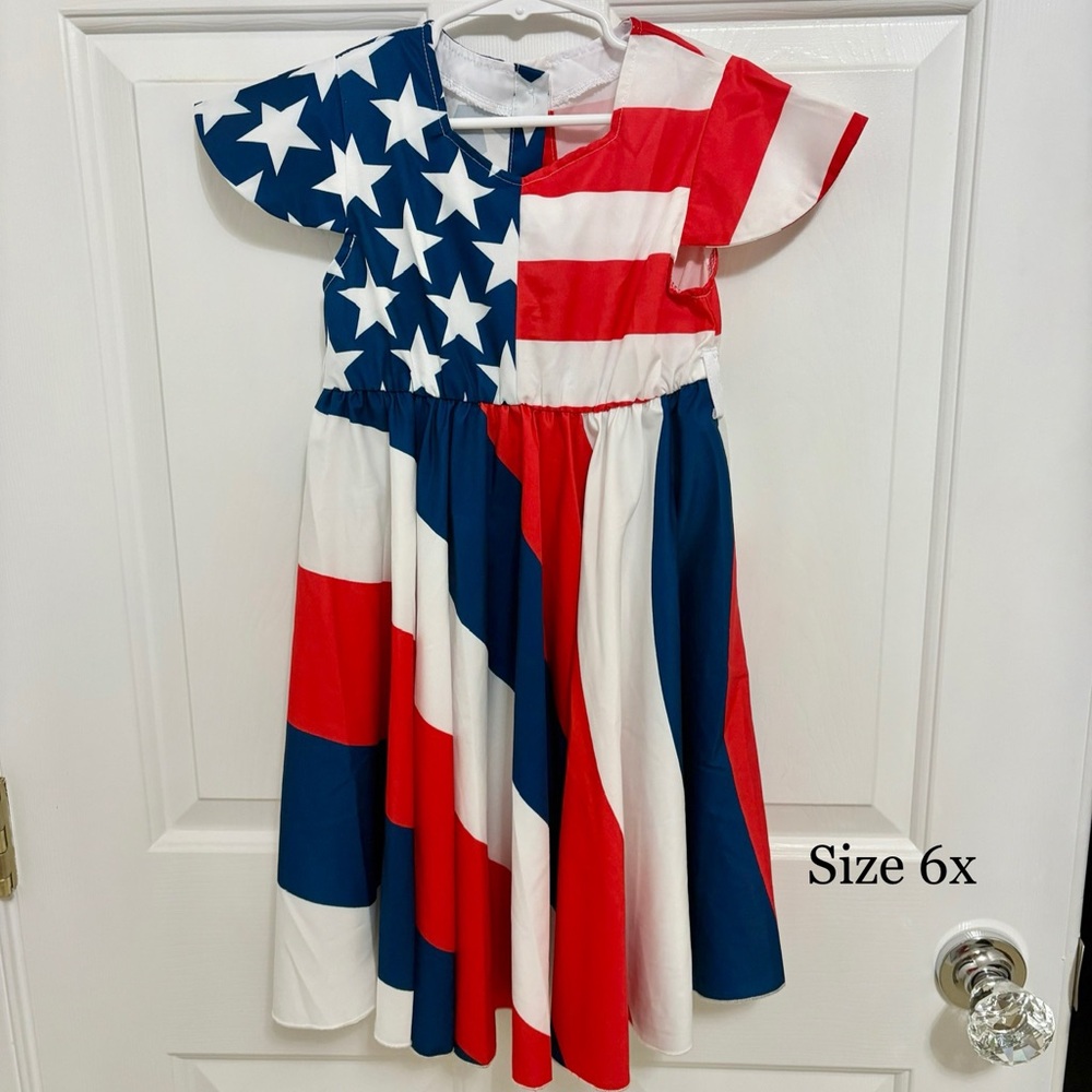 Red White & Blue Stars & Stripes Dress